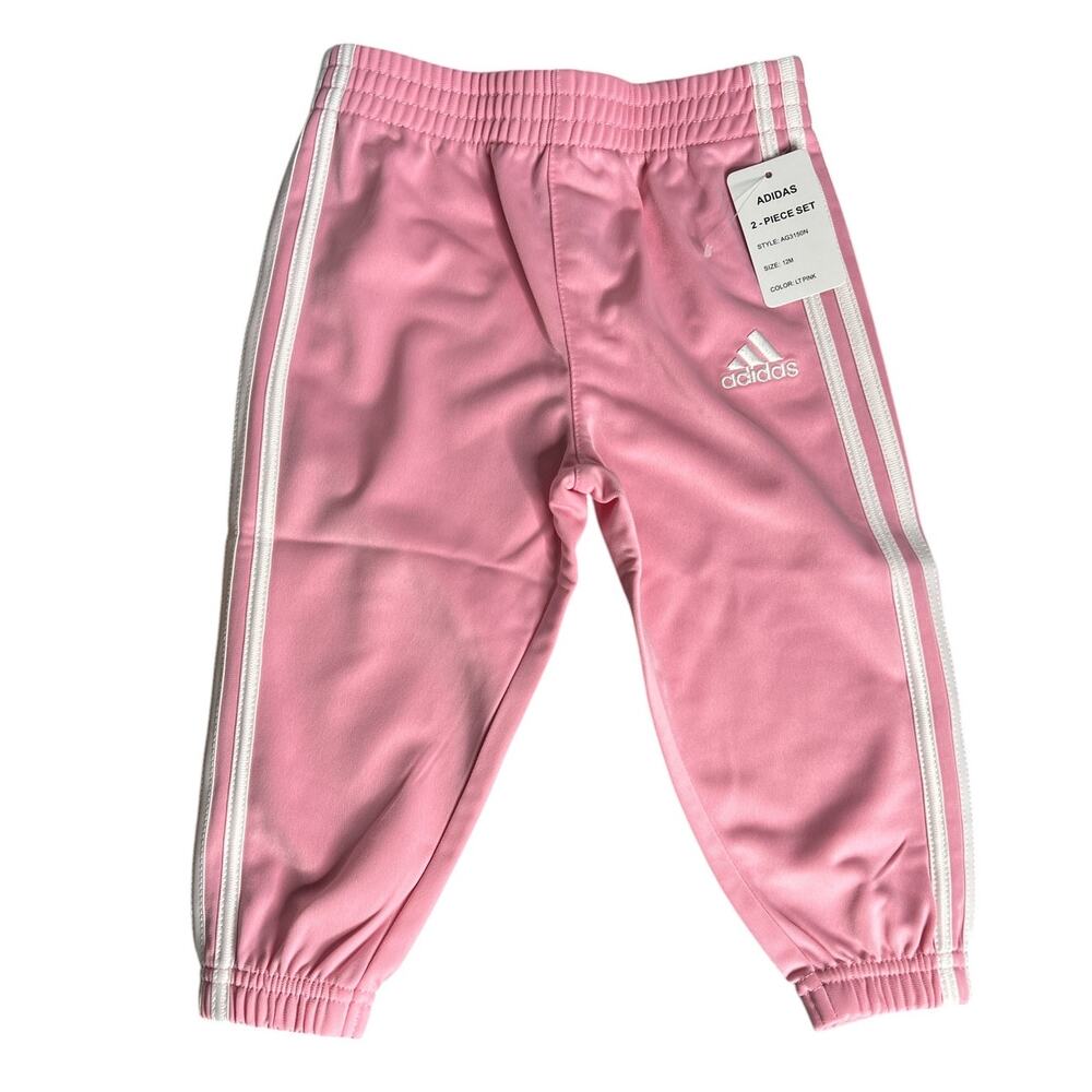 Adidas Girls 2 Piece Track Suit 12 month New - Picture 3 of 5
